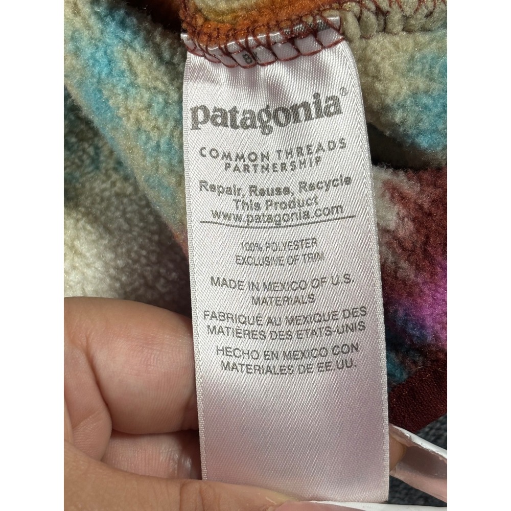 Patagonia Synchilla Fleece Pullover Retro Aztec Pattern Snap T Size S - Picture 4 of 9